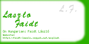 laszlo faidt business card